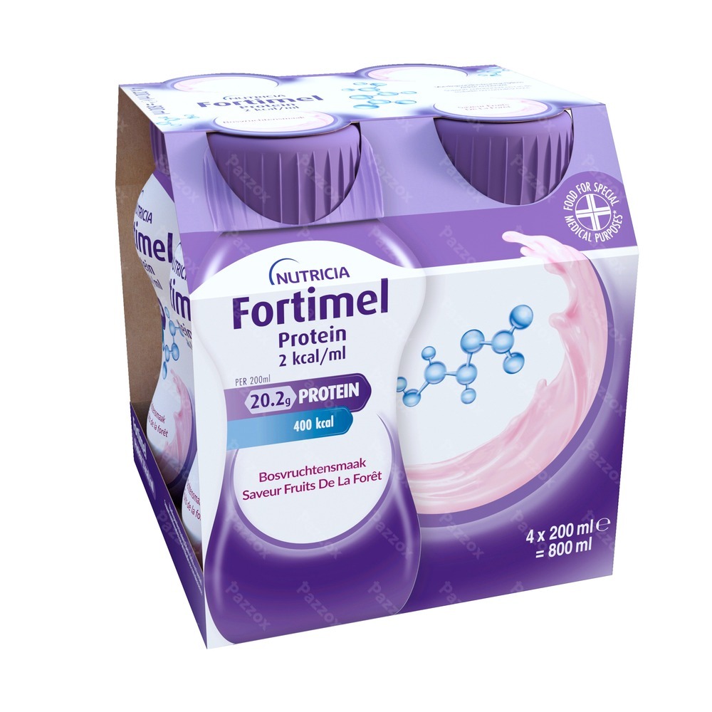 Fortimel Protein 2 Kcal Bosvruchten 4x200ml