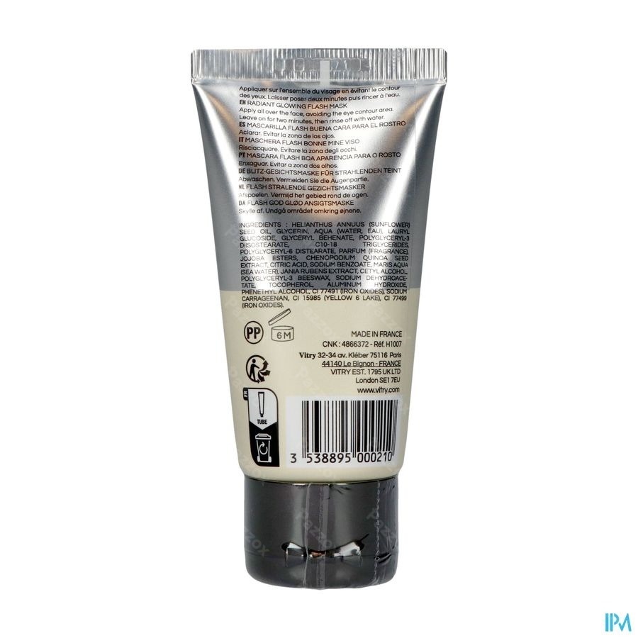 Vitry Man Masker Instant Stralende Huid 50ml