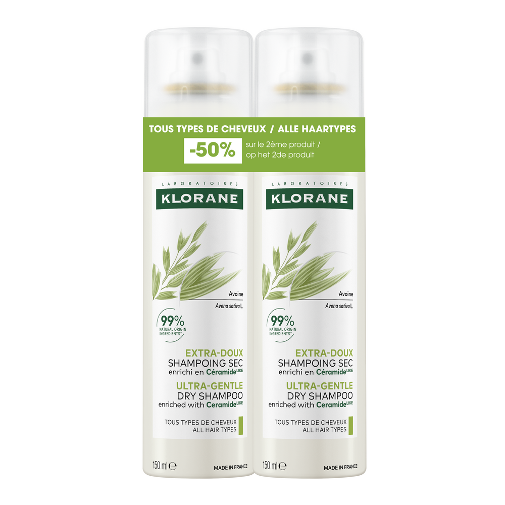 Klorane Capillaire Shampooing Sec Avoine Duo 2 x 150 ml Promo -50%