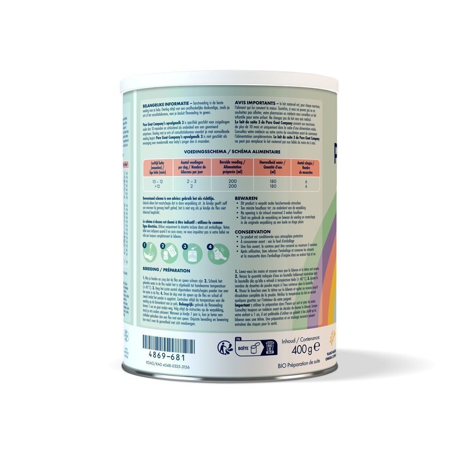 Pure Goat Opvolgmelk 3 Pdr 400g