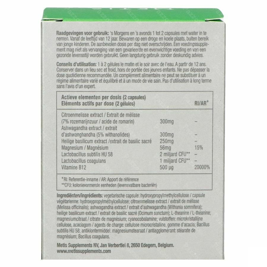 Metis Anti-Stress 03 Start 40 Plantaardige Capsules