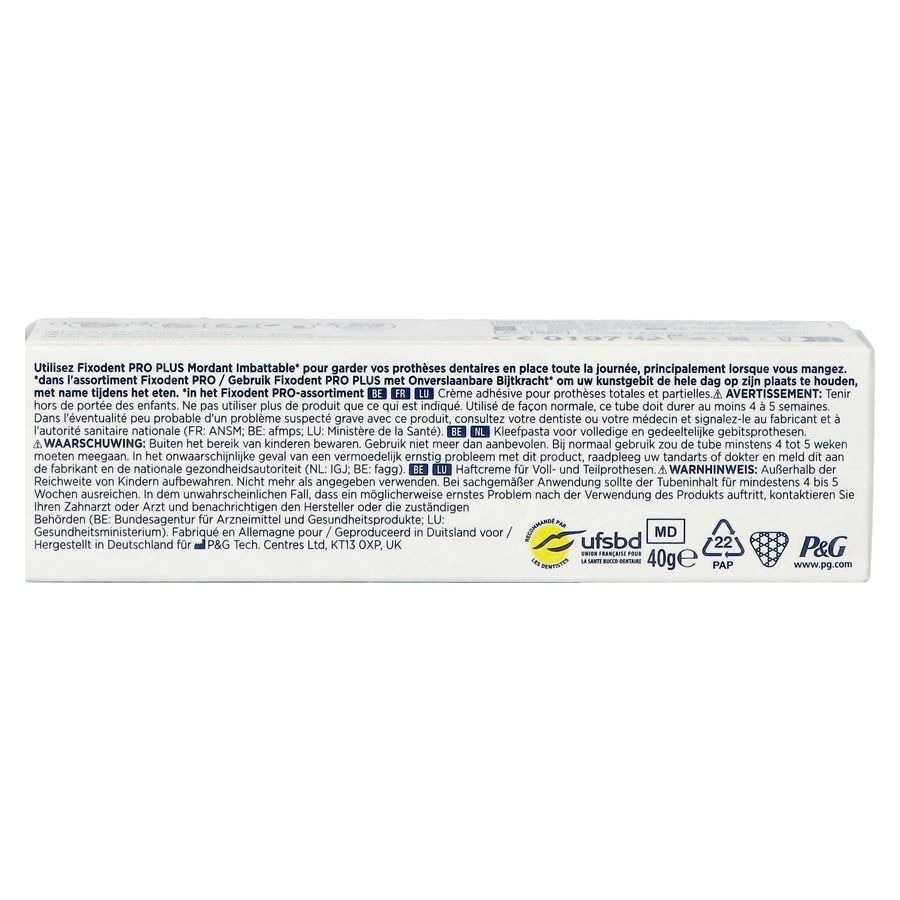 Fixodent Proplus Unbeatable Bite Tube 40g