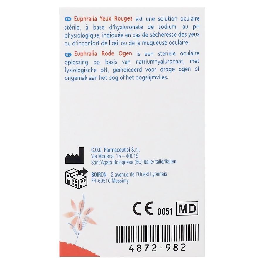 Boiron Euphralia Yeux Rouges 10ml