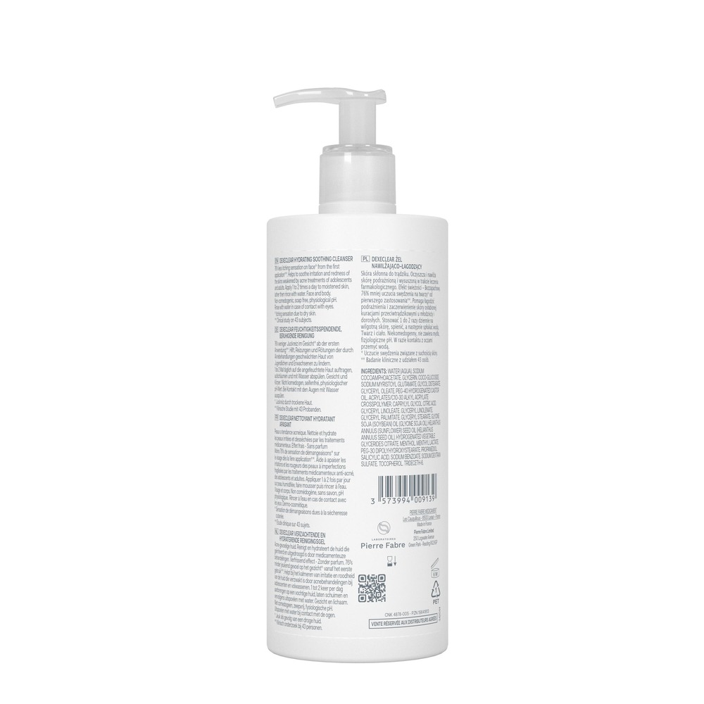 Dexeclear Verzachtende Hydraterende Reinigingsgel 400ml