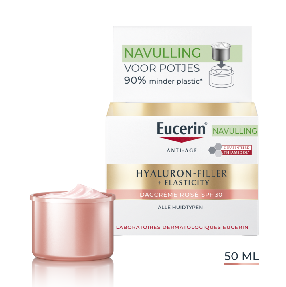 Eucerin Hyaluron-Filler + Elasticity Dagcrème Rose SPF30 Navulling 50ml