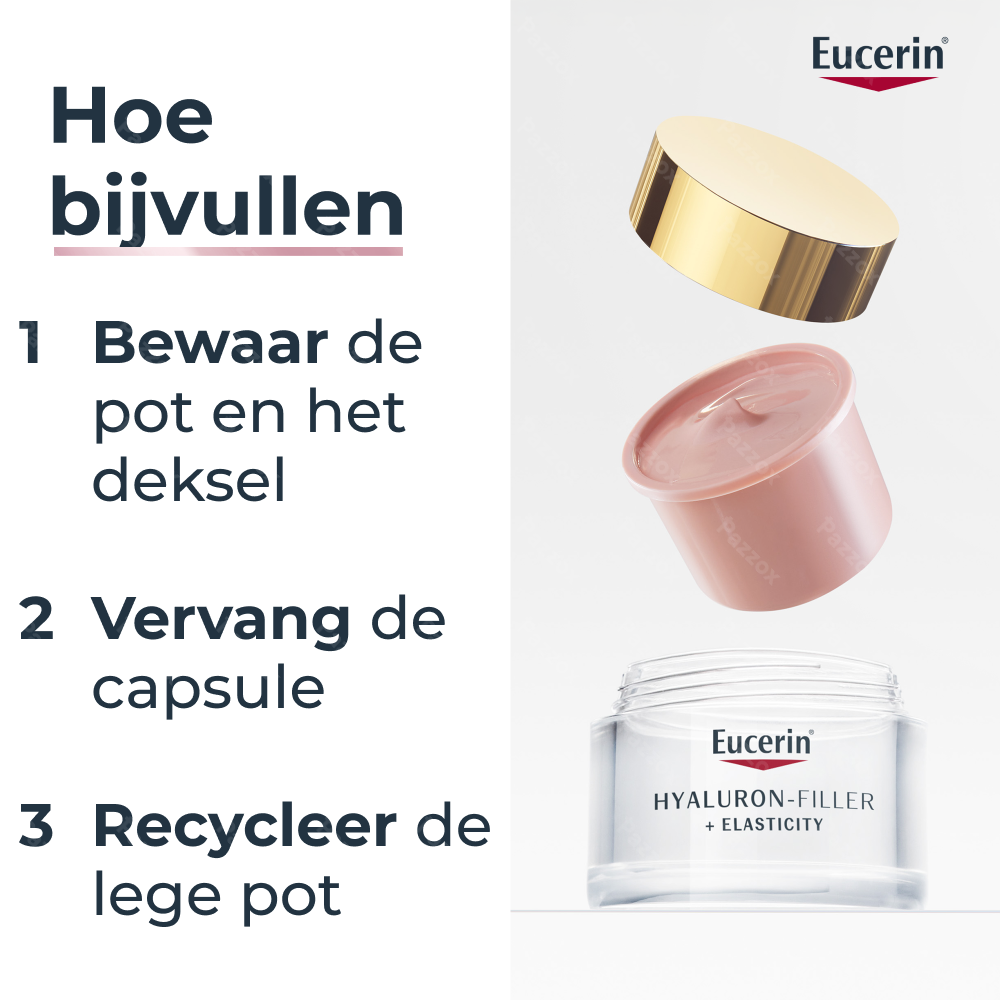 Eucerin Hyaluron-Filler + Elasticity Dagcrème Rose SPF30 Navulling 50ml