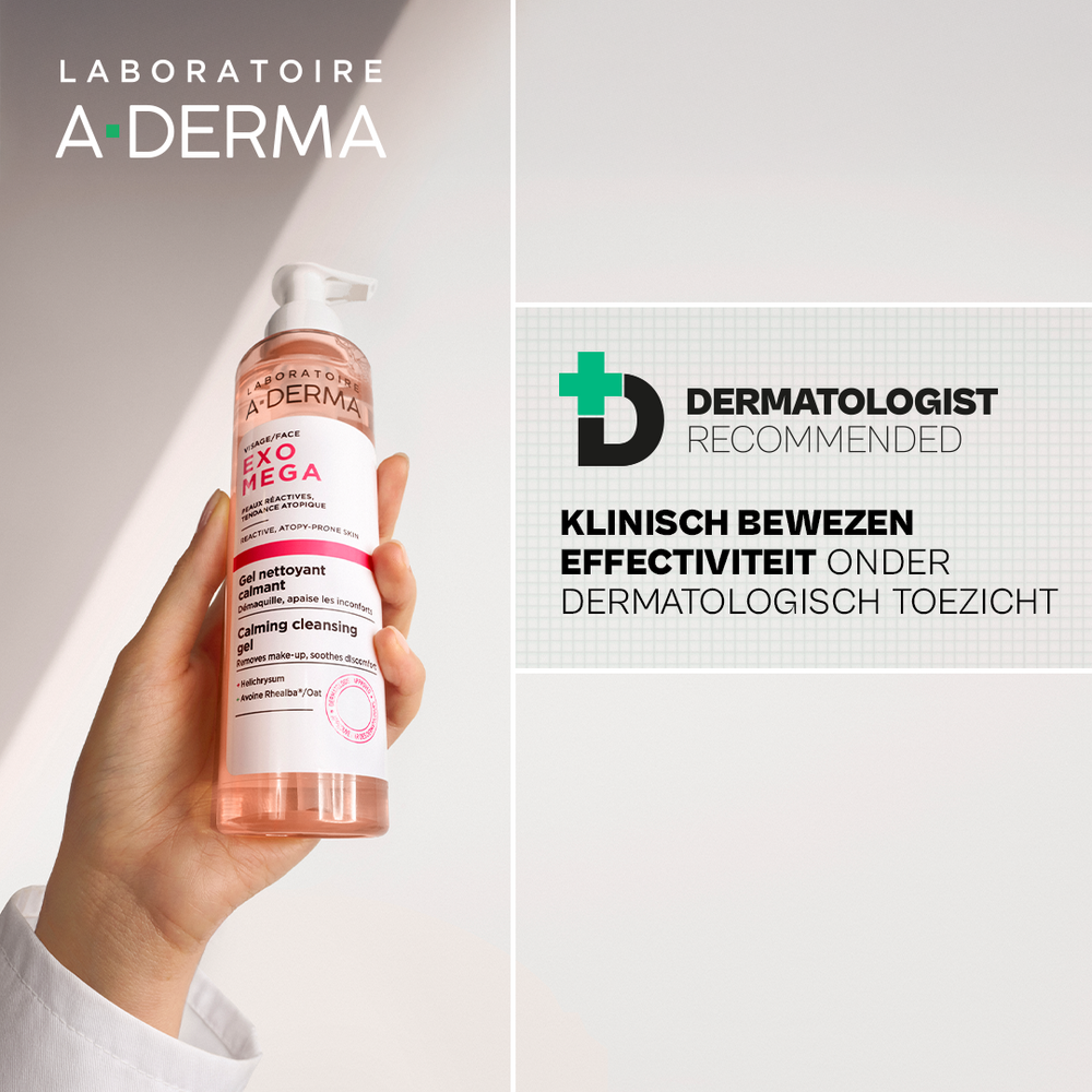 A-Derma Exomega Gezicht Kalmerende Reinigingsgel Huid met neiging tot atopisch eczeem 200 ml