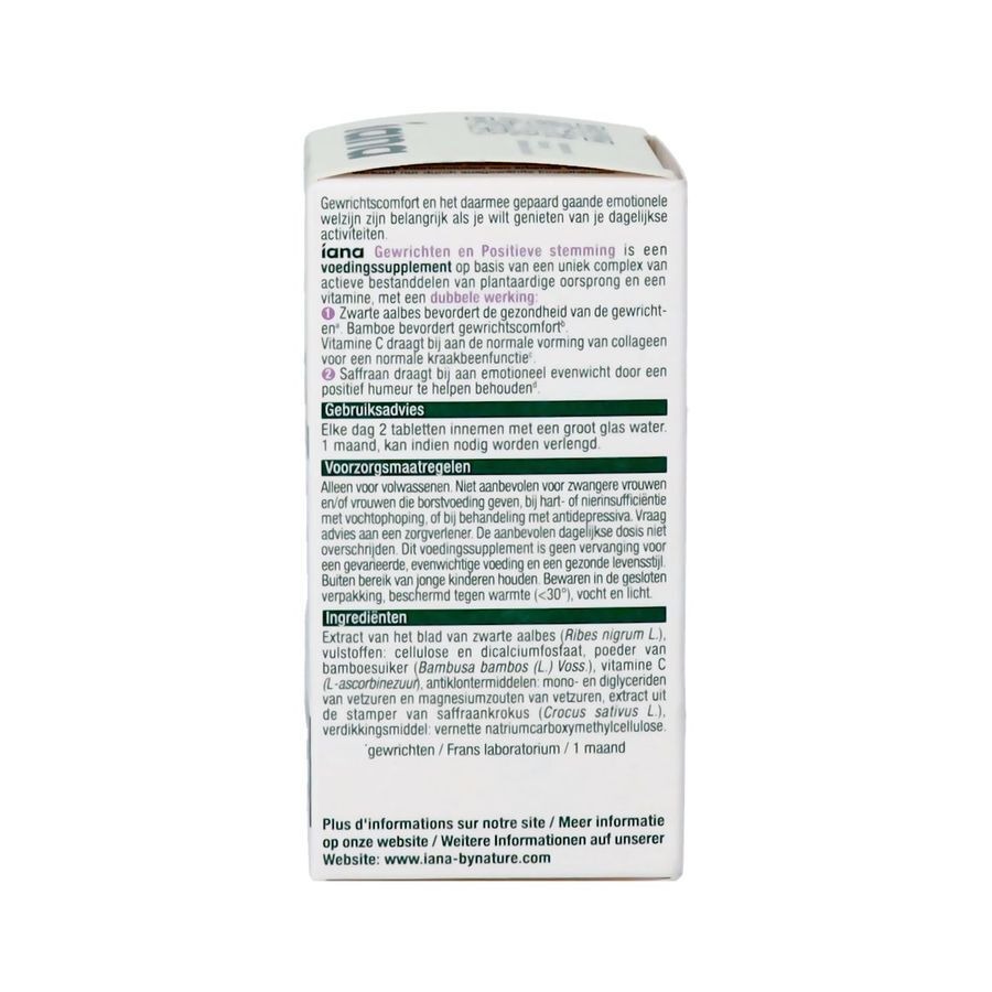 Iana Gezonde Gewrichten & Positieve Stemming 60 Tabletten