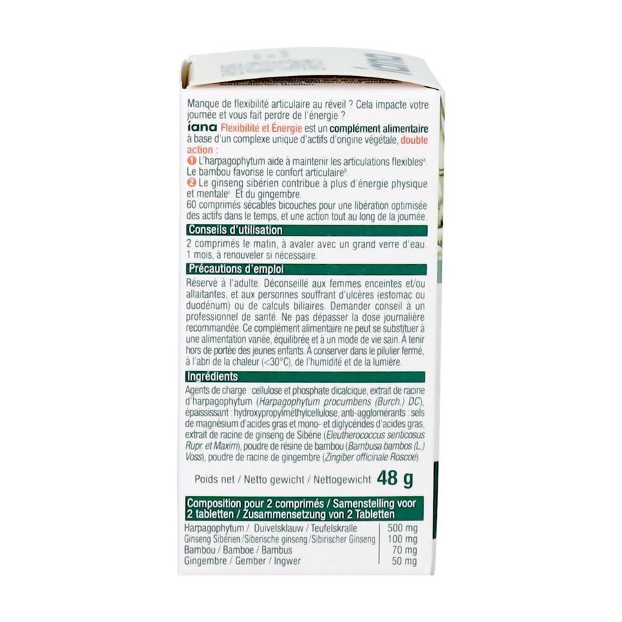 Iana Flexibilité & Energy Comprimés 60