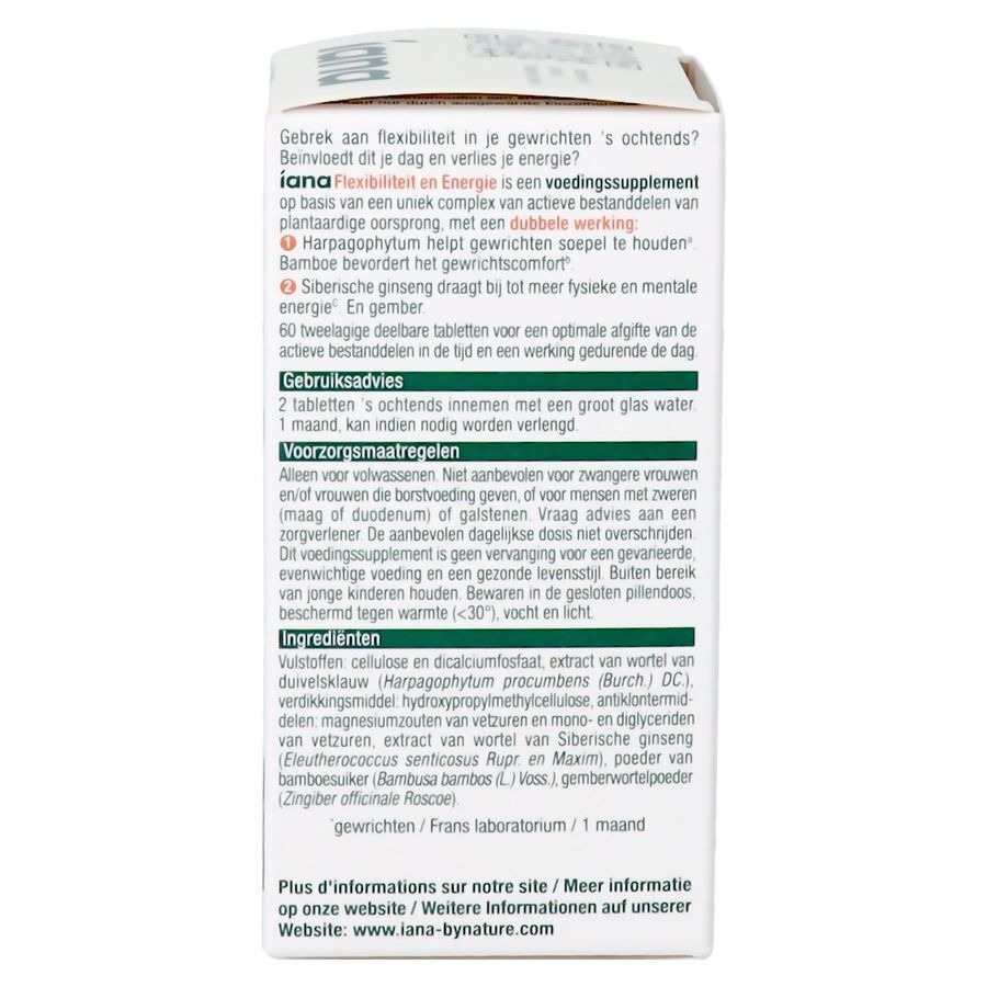 Iana Flexibiliteit & Energie 60 Tabletten