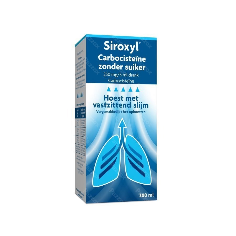 Siroxyl Carbocisteine Zonder Suiker 250mg/5ml 300ml