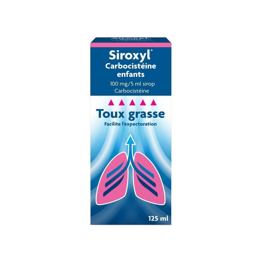 Siroxyl Carbocisteïne 100mg/5ml Sirop Enfants 125 ml
