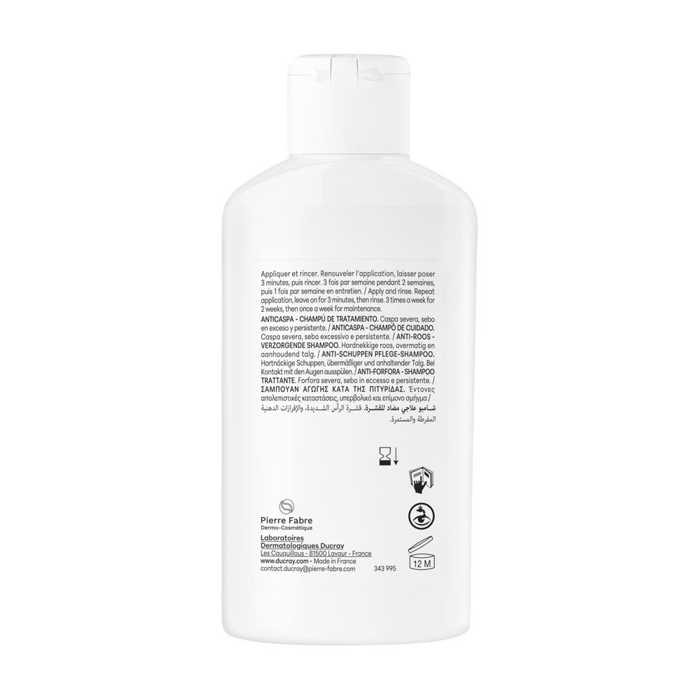 Ducray Kelual DS Sebocontrol Shampooing traitant Anti-pelliculaire, Pellicules sévères, Sébum excessif et persistant 100ml