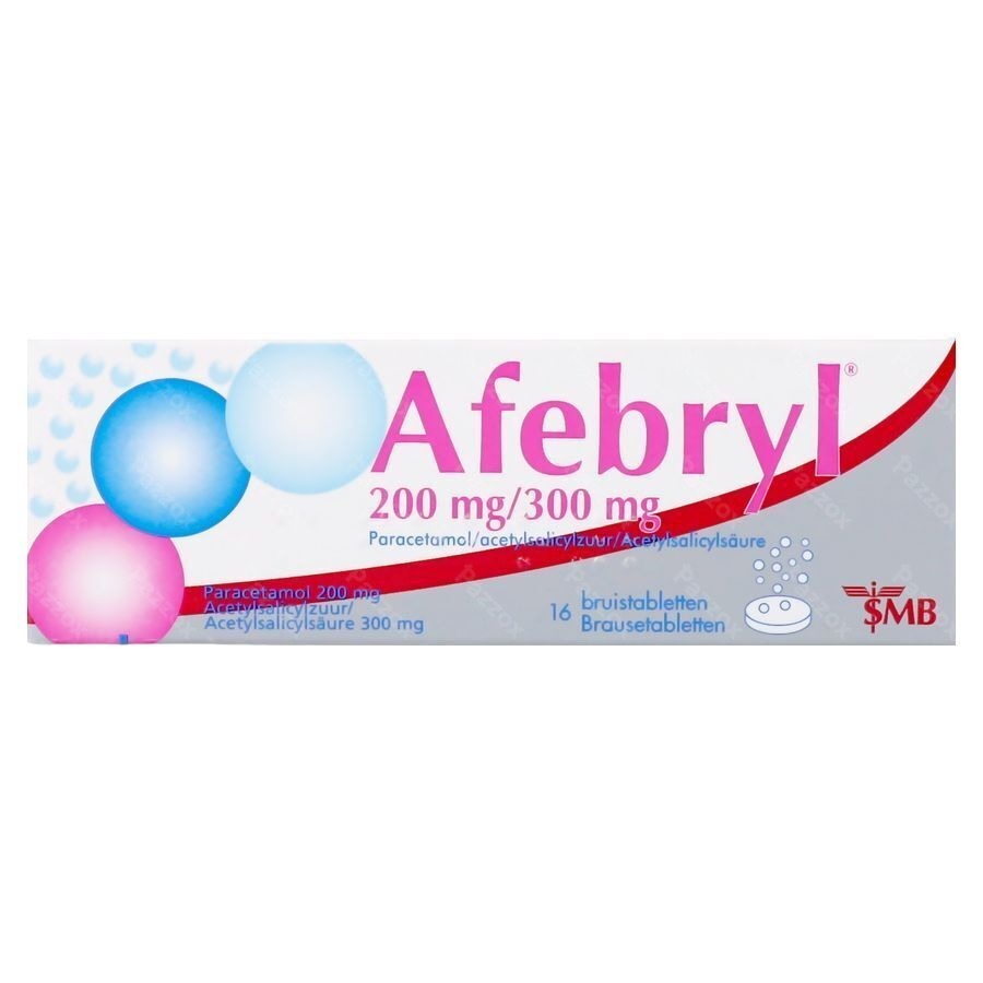 Afebryl 200mg/300mg 16 Bruistabletten