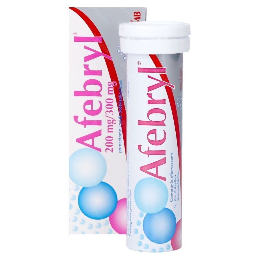 Afebryl 200mg/300mg 16 Comprimés Effervescents