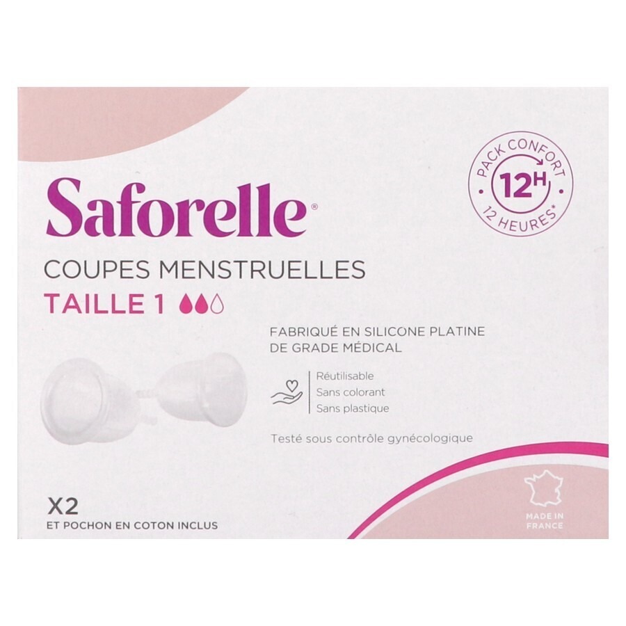 Saforelle Coupes Menstruelles Pack Confort 12h T1