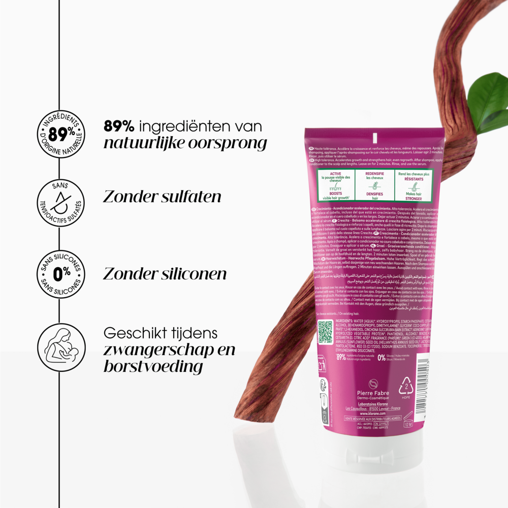 Klorane Kinine Groei Conditioner Groeiversnellend 200ml