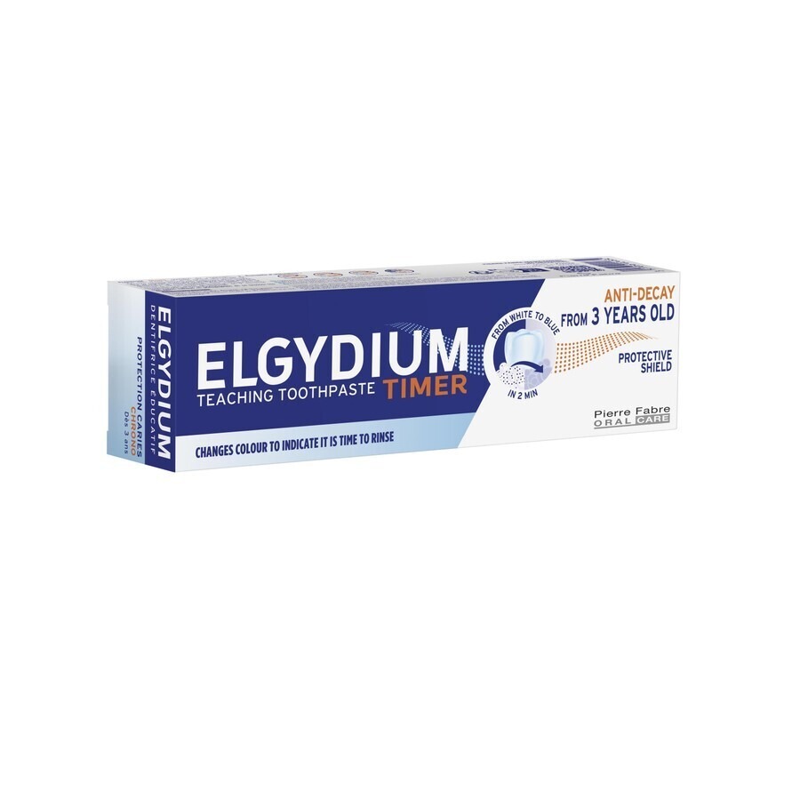 Oral Care Elgydium  Chrono, Dentifrice Éducatif  Anti-caries, Enfants dès 3 ans 50 ml