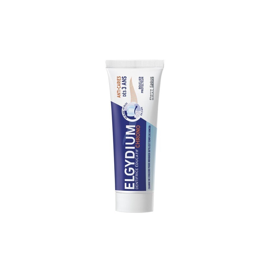Oral Care Elgydium  Chrono, Dentifrice Éducatif  Anti-caries, Enfants dès 3 ans 50 ml