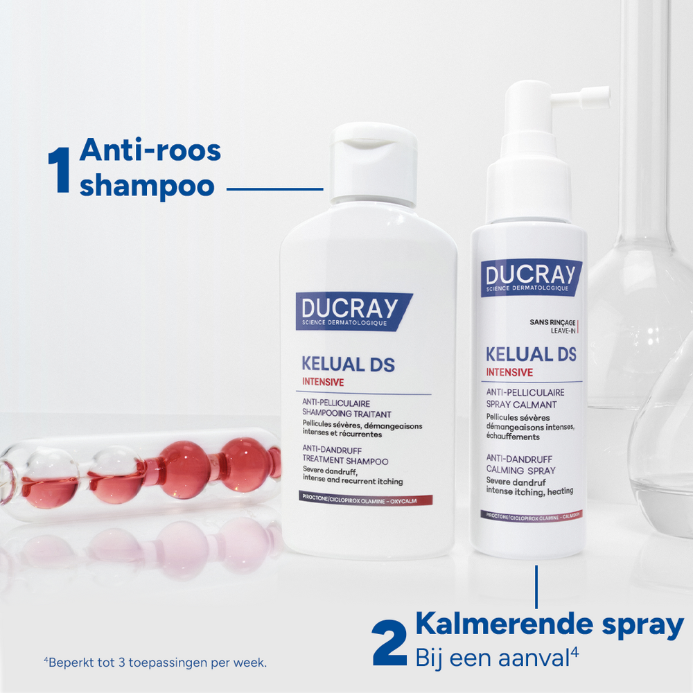 Kelual DS Intensief Kalmerende Anti-Roos Spray voor Ernstige Roos en Intense Jeuk 100 ml