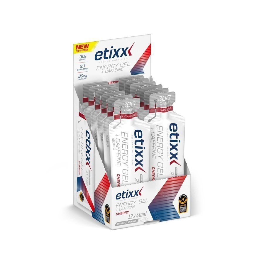 Etixx Energy Gel Caffeine Cherry 12x40ml