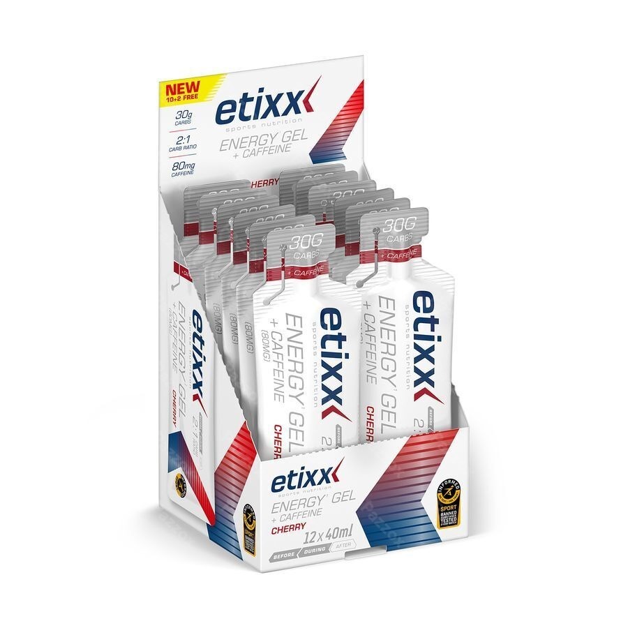 Etixx Energy Gel Caffeine Cherry 12x40ml