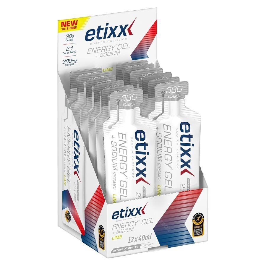 Etixx Energy Gel + Sodium Lime 12x40ml
