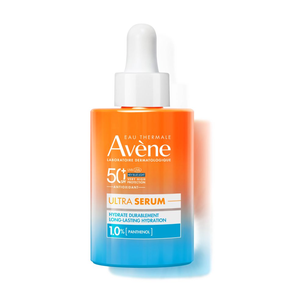 Avène Solaire Ultra Sérum SPF50+ Hydratant longue durée, Très Haute Protection, Panthenol, Peau sensible 30ml