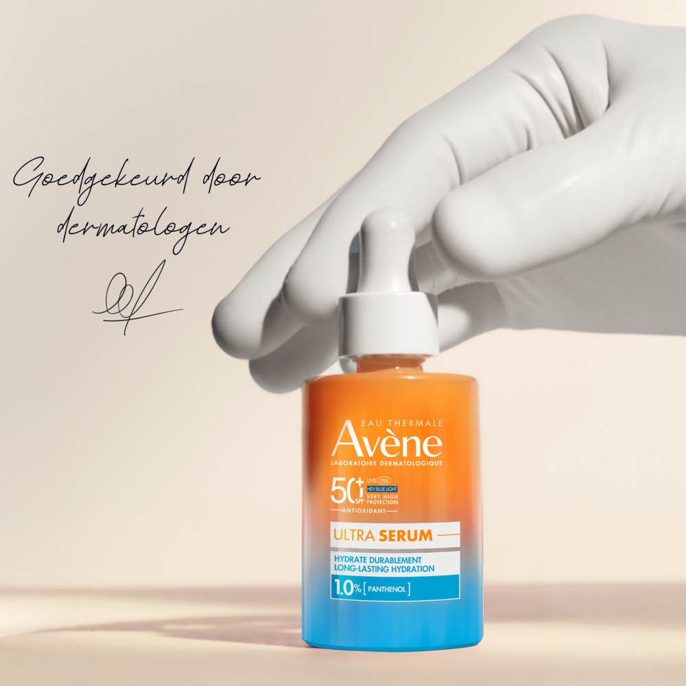 Avène Zon Hydraterend Ultra-Serum langdurige hydratatie SPF50+, Zeer hoge zonnebescherming, Panthenol, Gevoelige huid 30ml