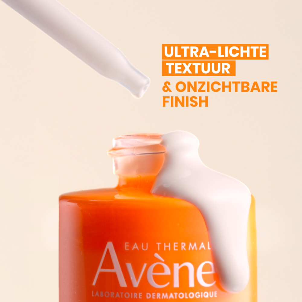Avène Zon Glow-activerend Ultra-Serum SPF50+, Zeer hoge zonnebescherming, Vitamine Cg, Gevoelige huid 30ml