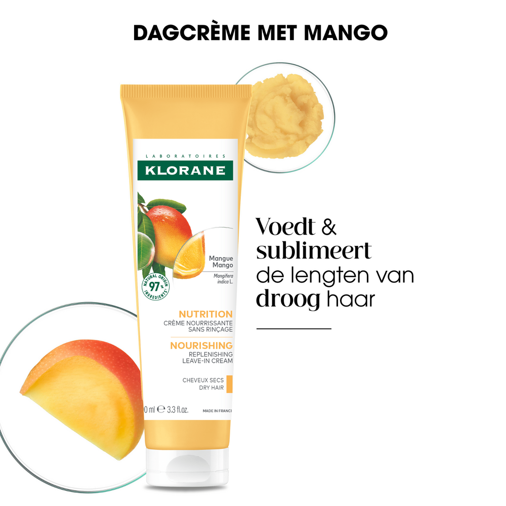 Klorane Nutrition Leave In Crème Mango Droog haar 100ml