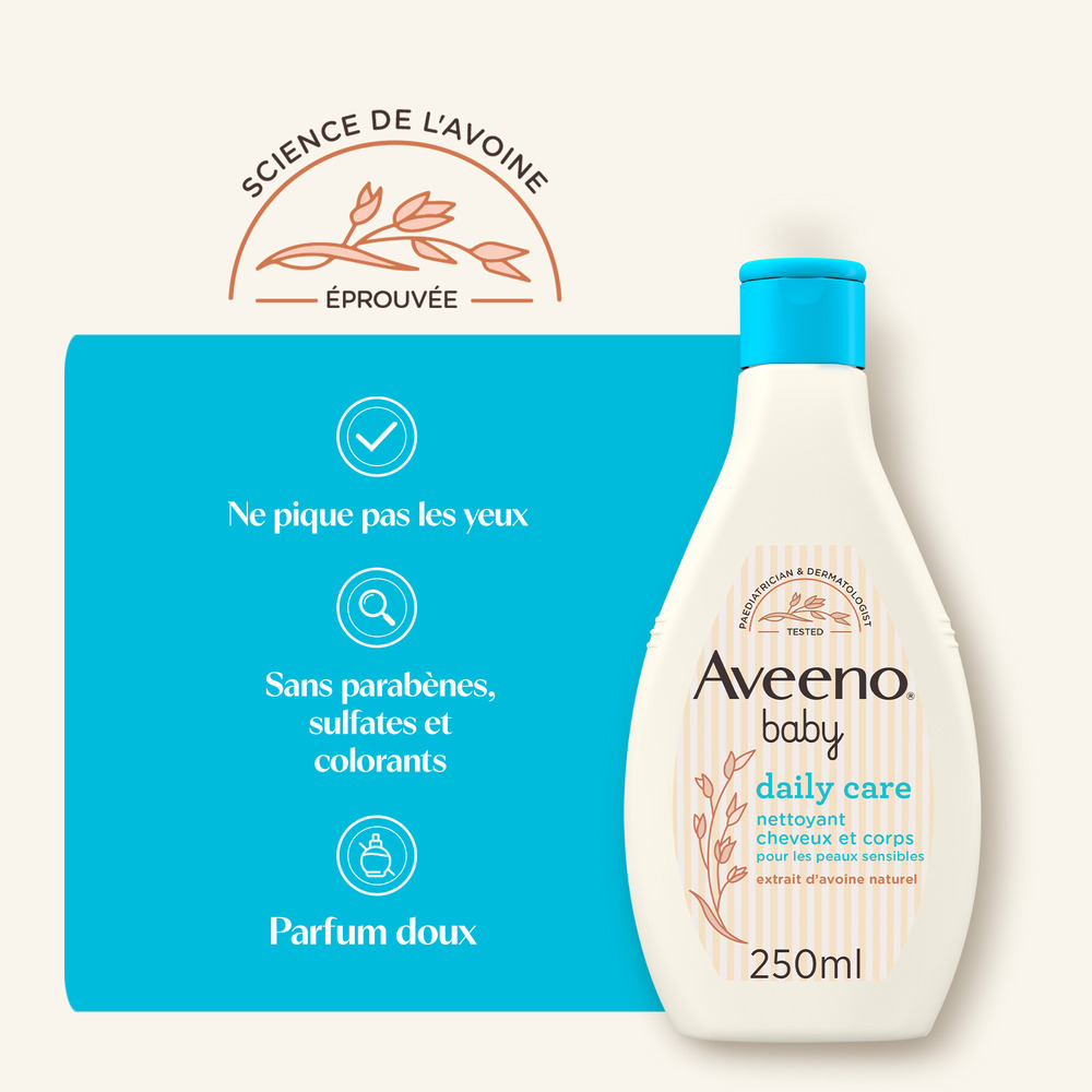 Aveeno Baby Daily Care Gel Lavant Chev.corps 250ml