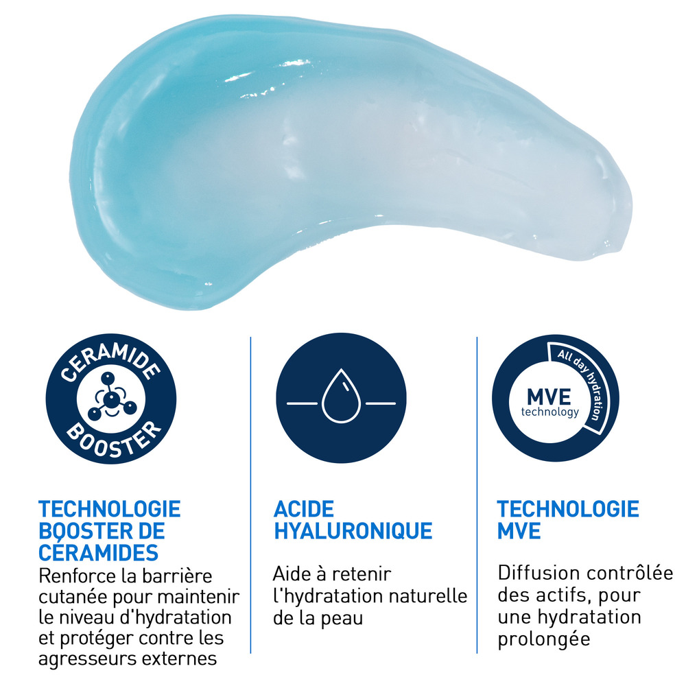 CeraVe HA Hydraterende Water Gel Versterkt de Huidbarrière 48 ml