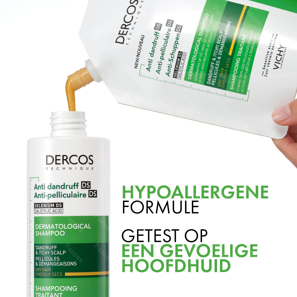 Vichy Dercos Anti-Roos DS Shampoo Navulling Droog Haar 390ml