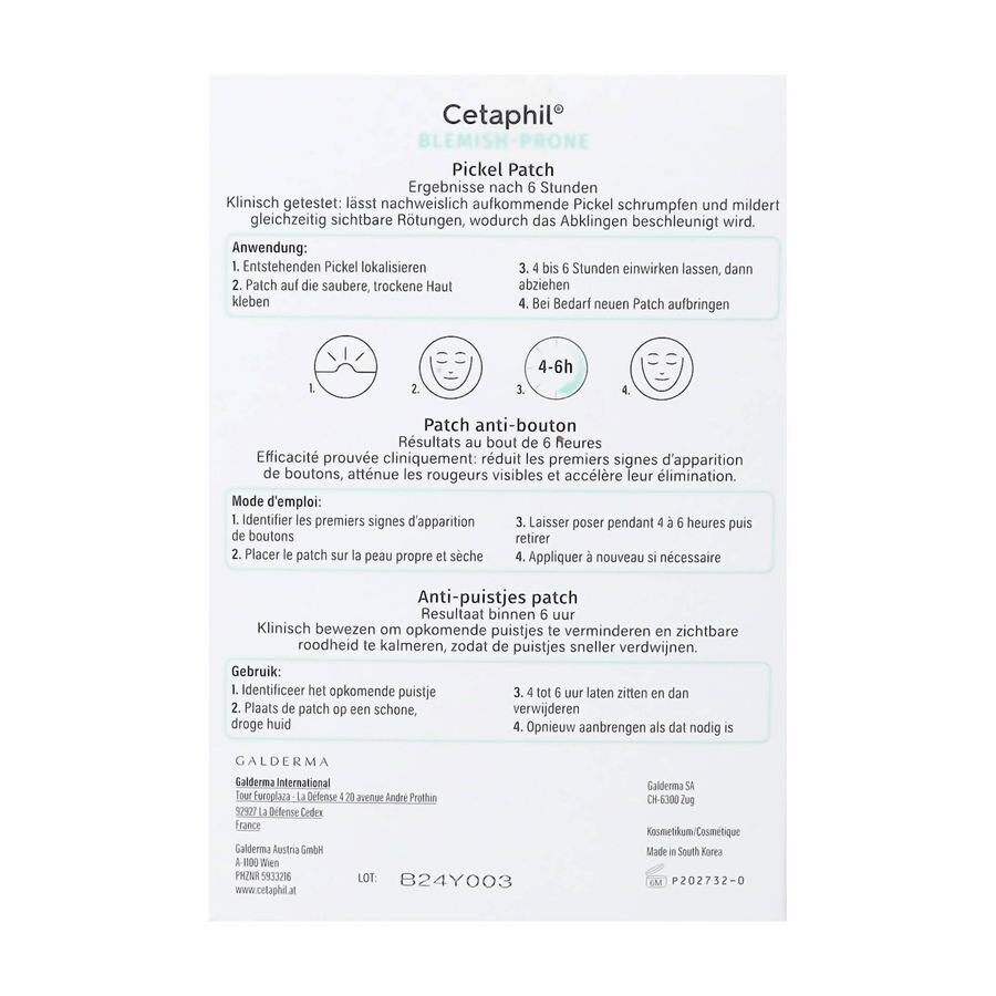 Cetaphil 6 hour Fast Clear Acne Patch 24 Piècs