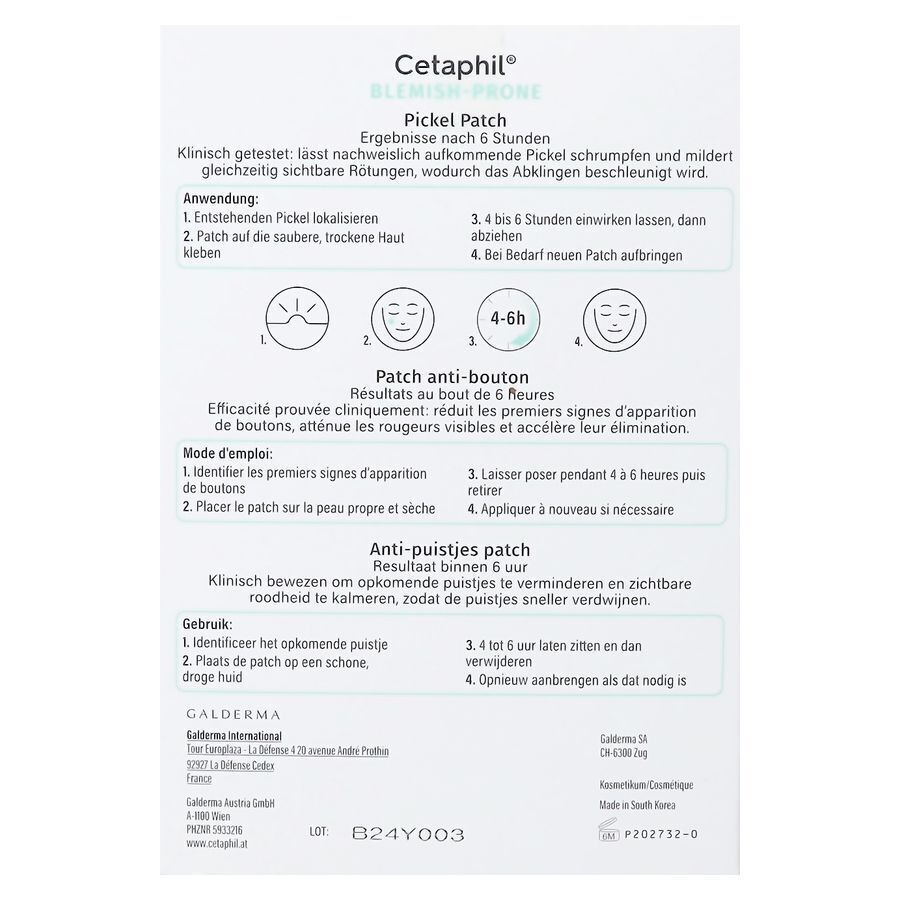 Cetaphil 6 hour Fast Clear Acne Patch 24 Piècs
