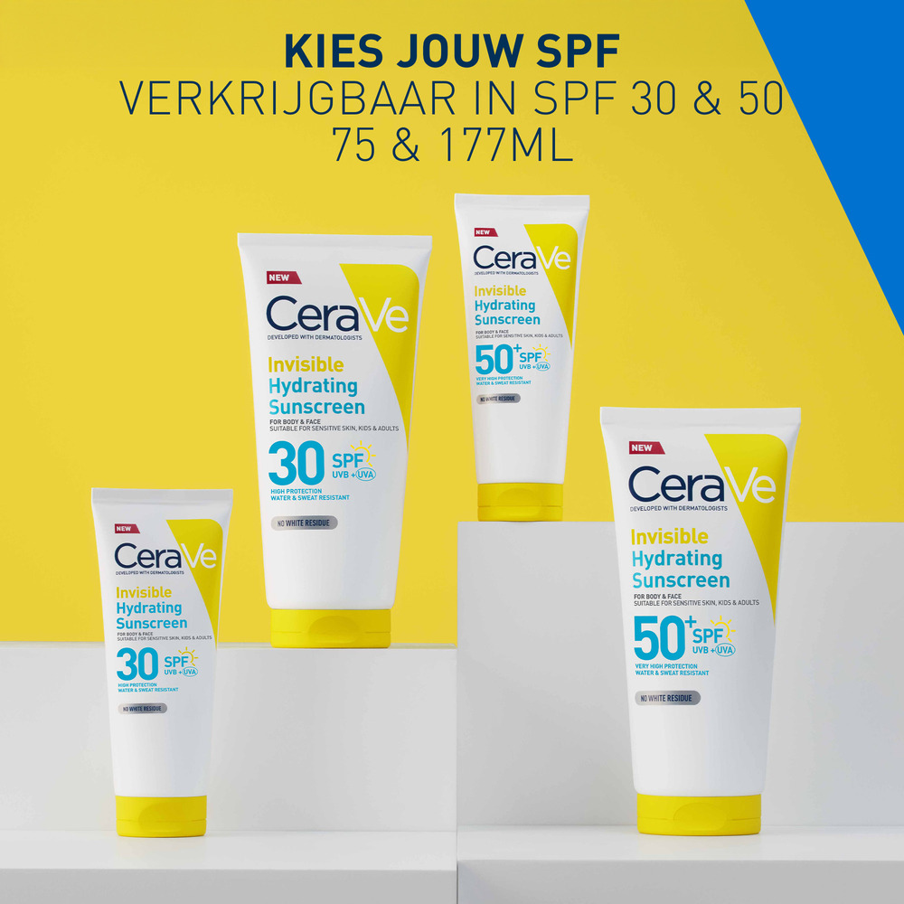 CeraVe Sun Hydraterende Onzichtbare Zonnecrème SPF50 75 ml