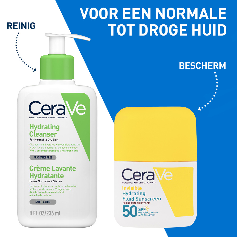 CeraVe Sun Hydraterende Onzichtbare Zonne Fluide SPF50 50 ml