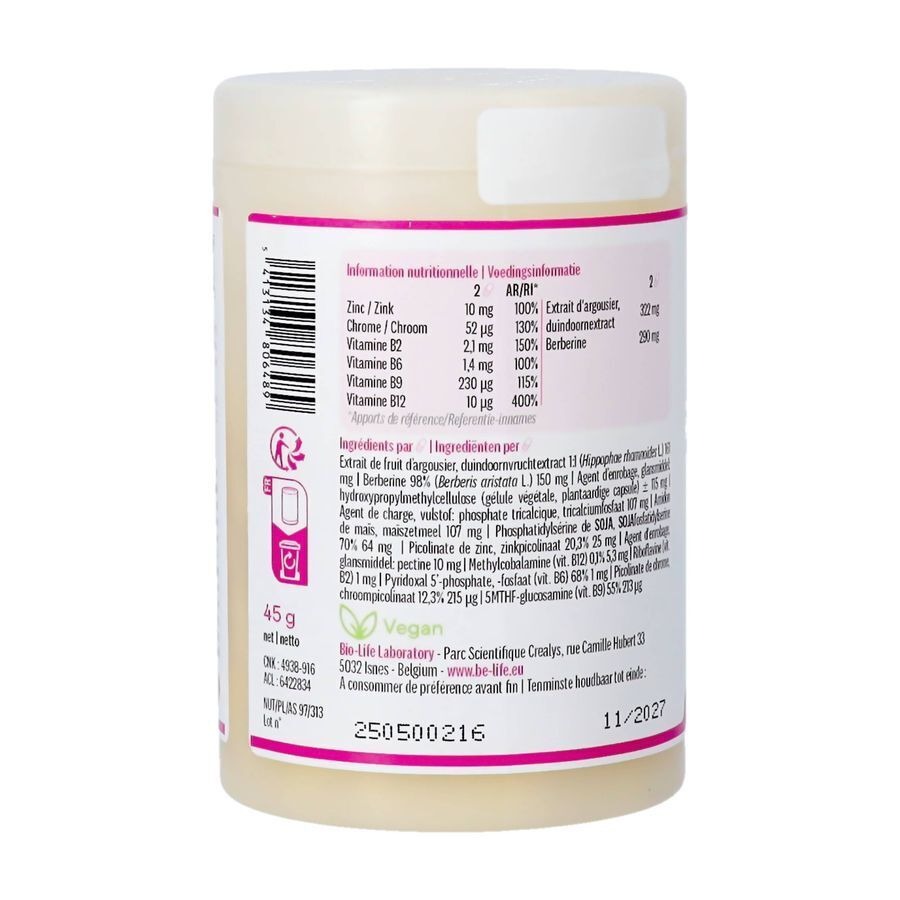 Be-Life Gluco Complex Taux de glycémie 60 Capsules