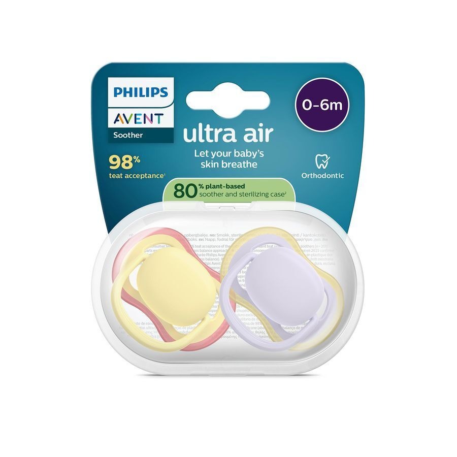 Philips Avent Fopspeen +0m Air Pistache/lila 2