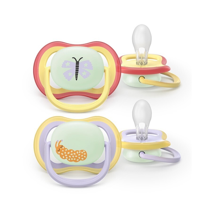 Philips Avent Sucette +0m Air Nuit Papillon/chen.2