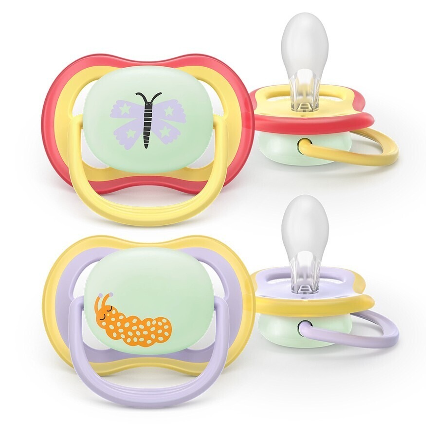 Philips Avent Sucette +0m Air Nuit Papillon/chen.2