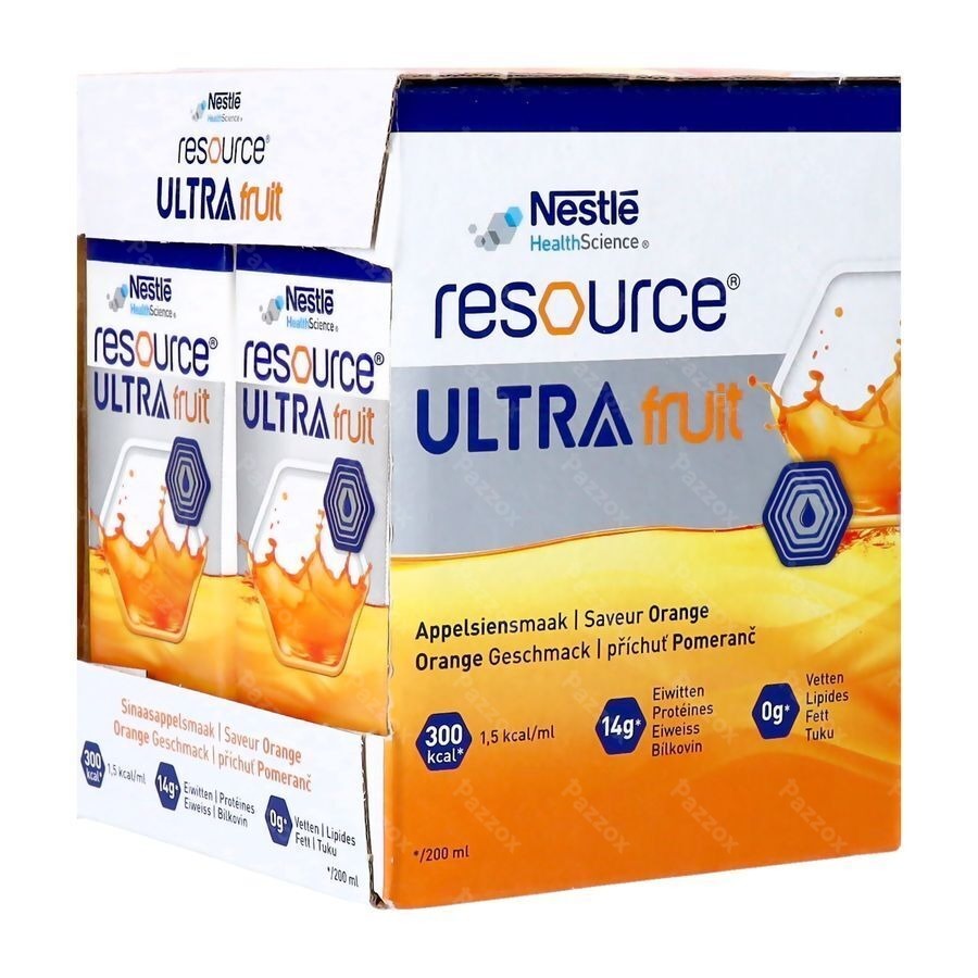 Nestlé Resource Ultra Fruit Saveur Orange 4x200ml