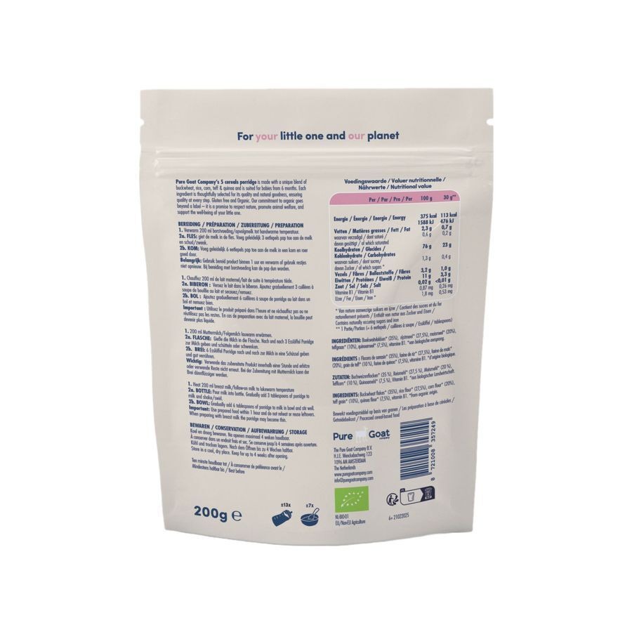 Pure Goat Bio Pap 5 Granen +6m