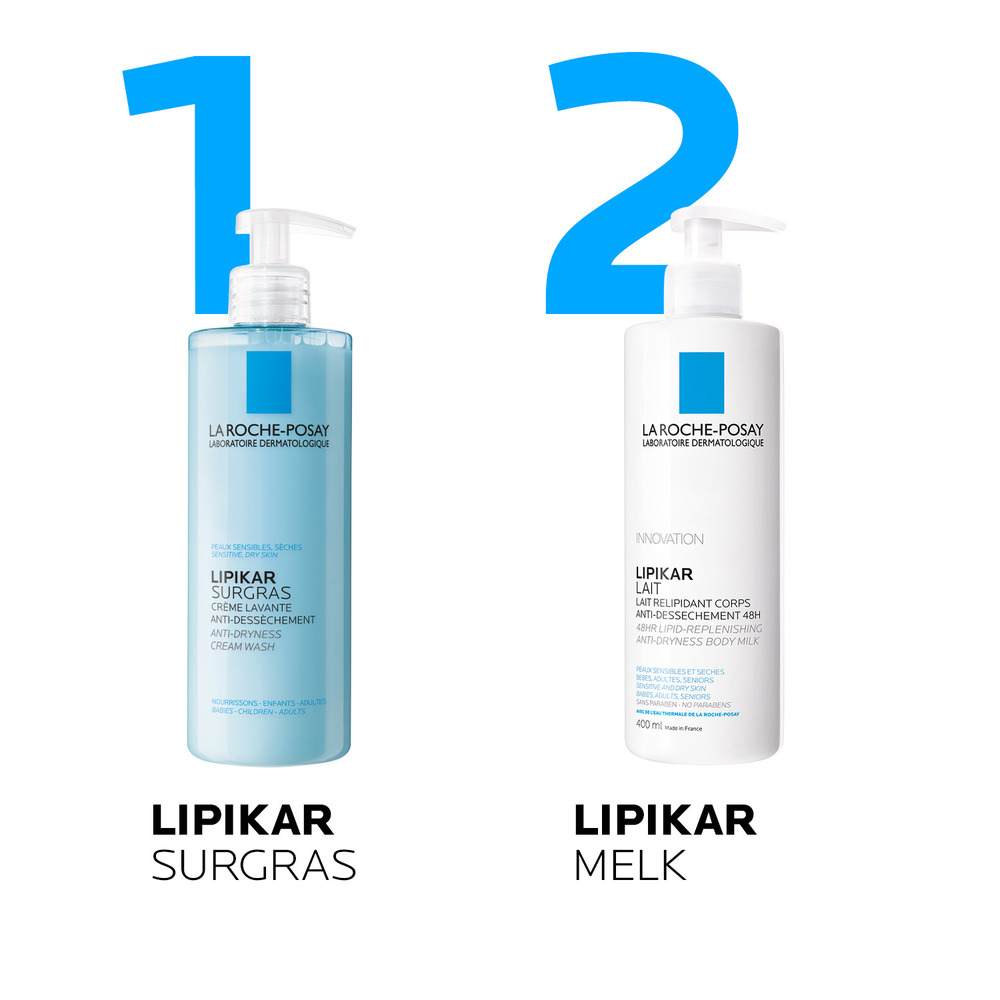 La Roche-Posay Lipikar Surgras Reinigingscrème tegen Uitdroging 400 ml