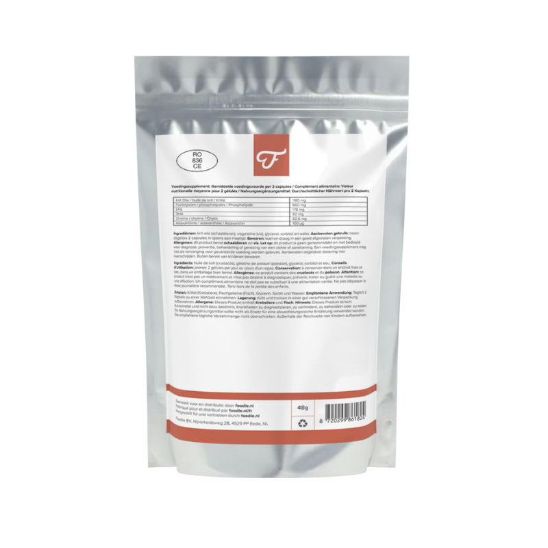 Foodie 100% Pure Krill Oil 60 Capsules