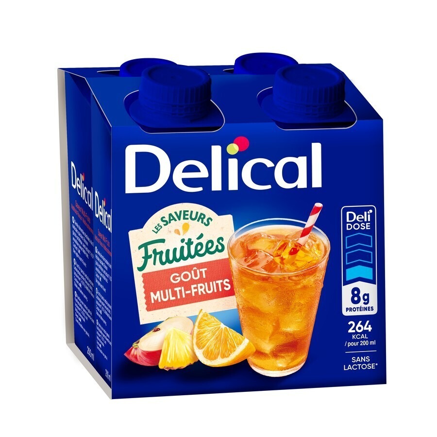Delical Fruitdrink Multivruchten 4x200ml