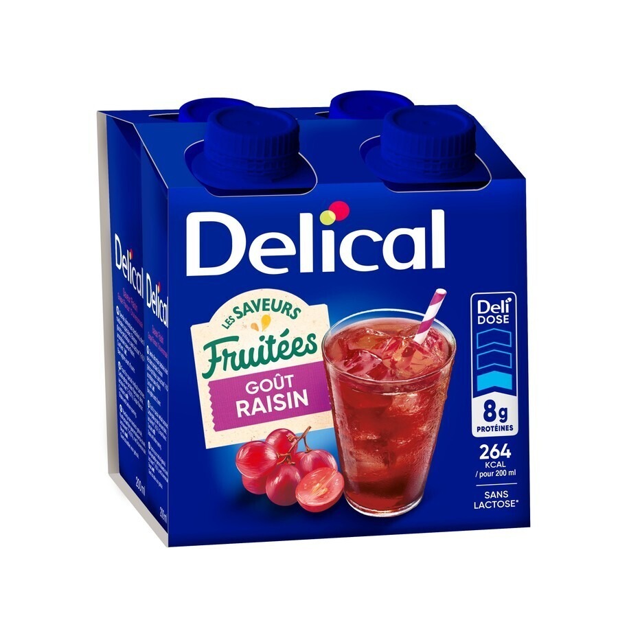 Delical Fruitdrink Druif 4x200ml