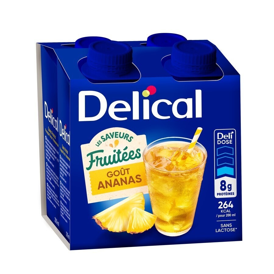 Delical Fruitdrink Ananas 4x200ml