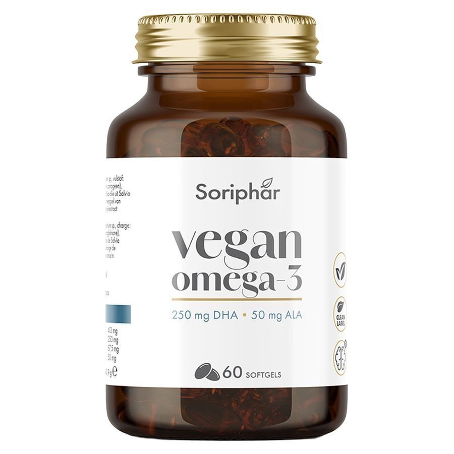Soria Vegan Omega 3 Dha + Ala Softgels 60